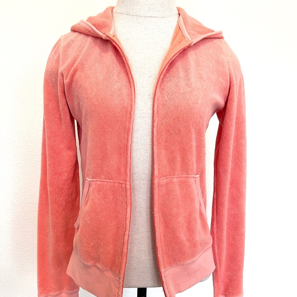 Retro Juicy Couture Terry Hoodie - Tangerine - Size Medium - Picture 3 of 11